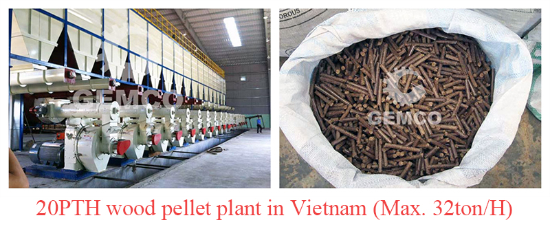 越南20吨/小时木屑颗粒厂